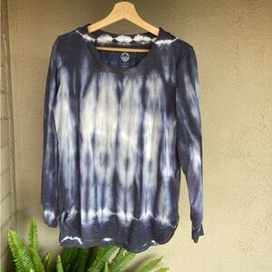 Te Verde Tie Dye Long Sleeve Top, Size Small